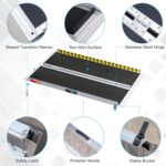 VNN Portable Wheelchair Ramp 4FT, Non-Slip Aluminum Folding Handicap Ramp, Door Threshold Wheelchair Ramps for Home, Wheel Chair Ramp for Home Steps, Scooter Ramp, Doorways - Image 3