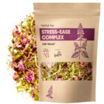 Organic Stress-Relief Herbal Tea Blend with Calming Chamomile, Lavender, Rose, Lemon Verbena, Agrimony, Catnip, Damiana, Holy Basil, Hawthorn Berry, and Skullcap for Relaxation (Herbal Tea)