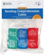 Learning Resources Reading Comprehension Cubes - Set of 6, Kids Ages 6+ Teacher and Classroom Supplies, Reading Aids for Kids