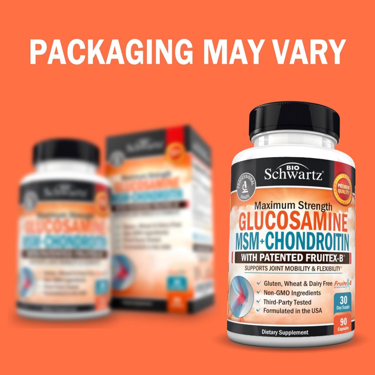Glucosamine Chondroitin MSM Joint Support Supplement - FSA HSA Approved - Collagen Peptides, Turmeric and Ginger, Hyaluronic Acid, Glucosamine Chondroitin Sulfate - Gluten Free, Non GMO, 180 Capsules - Image 2