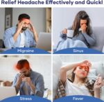 Migraine Relief Cap, Headache Relieve Cap Mask Products, Cooling Odorless Gel Ice Head Wrap for Tension, Stress,Hangover & Puffy Eyes - Image 5