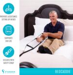 Stander BedCaddie, Pull-Up Assist Bed-Ladder with Non-Slip Handles for Adults, Seniors, and Elderly, Adjustable Length Bed-Lift, Sit Up Helper Bed-Assist, Mobility Aid for Handicapped and Injured - Image 3