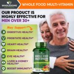 Wholesome Wellness Whole Food Multivitamin for Men - Natural Multi Vitamins, Minerals, Organic Extracts - Vegan Vegetarian - 120 Tablets - Image 6