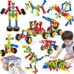 Kids STEM Building Toys for 3 4 5 6 7 8+ Year Old Boy Girl Birthday Gift, 125 Pcs Preschool Classroom Educational Building Blocks Stem Kits Activities Ages 3-5 4-8 5-7 6-8 Engineering Creative Games - Image 6