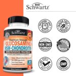 Glucosamine Chondroitin MSM Joint Support Supplement - FSA HSA Approved - Collagen Peptides, Turmeric and Ginger, Hyaluronic Acid, Glucosamine Chondroitin Sulfate - Gluten Free, Non GMO, 180 Capsules - Image 6