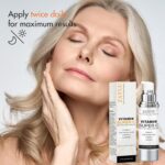 Super Vitamin C Face Serum for Mature Skin: All-In-One Hydrating Anti-Aging Formula - Vitamin C, Hyaluronic Acid, Vitamin E, Caffeine - Face Lift Serum for Wrinkles, Dark Spots - 1.7 fl. oz. - Image 7