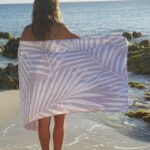 Wanderlight Microfiber Travel Towel – Quick Dry, Compact, Lightweight, Sand Free, Eco-conscious – Perfect for Beach, Camping, Backpacking, Sports, Gym, Yoga (Blush Palms, Large) - Image 2