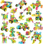 NXONE 195 PCS Educational STEM Toys for Boys and Girls Ages 3 4 5 6 7 8 9 10 Construction Building Blocks Toy Building Sets Kids Toys Creative Activities Games with Storage Box - Image 7