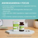Himalaya Ashwagandha+ Focus with Ashwagandha, Bacopa, Rosemary & Green Tea for Memory, Focus and Clarity, 60 Capsules, 1 Month Supply, Vegan, Gluten Free - Image 3