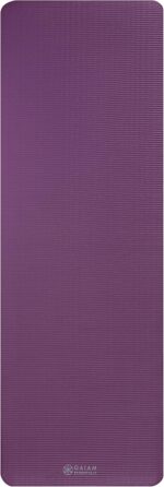 Gaiam Essentials Thick Yoga Mat Fitness & Exercise Mat with Easy-Cinch Yoga Mat Carrier Strap, 72"L x 24"W x 2/5 Inch Thick - Image 11