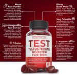 Atlantis Nutrition Testosterone Booster For Men Gummies - Male Enhancement, Boosts Energy, & Optimizes Physical Performance Formulated w/Tribulus, Horny Goat Weed, Saw Palmetto, Maca Root - 60 Gummies - Image 3