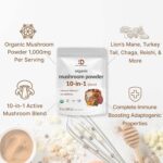 DEAL SUPPLEMENT Organic Mushroom Powder Supplement, 12oz – 10 in 1 Active Blend – Shiitake, Lions Mane, Cordyceps, Chaga, with More –Supports Immune, Energy, & Brain Health – Non-GMO, Vegan - Image 4