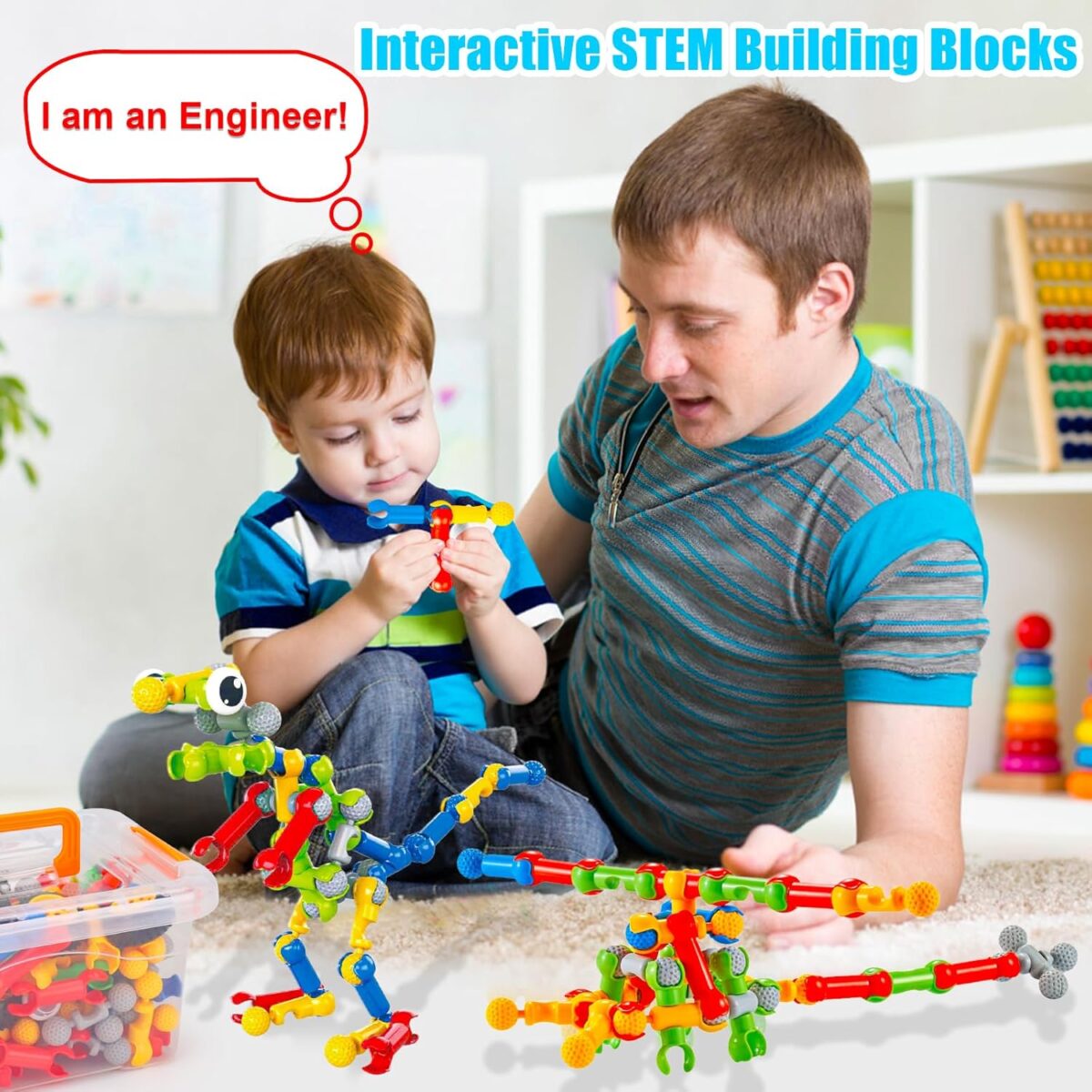 Kids STEM Building Toys for 3 4 5 6 7 8+ Year Old Boy Girl Birthday Gift, 125 Pcs Preschool Classroom Educational Building Blocks Stem Kits Activities Ages 3-5 4-8 5-7 6-8 Engineering Creative Games - Image 3