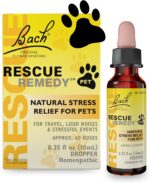 Bach RESCUE REMEDY PET Dropper 10mL, Natural Stress Relief, Calming for Dogs, Cats, & Other Pets, Homeopathic Flower Essence, Thunder, Fireworks, Travel, Separation, Sedative-Free