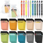Kosiz 90 Pcs Teacher Coffee Cup Notepad with Pen Teacher Appreciation Gifts Bulk Sticky Notes Graduation Presents Thank You Gifts for Office School Classroom Supplies