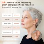 Hearing Aids, Invisible Rechargeable Digital Hearing Aids for Seniors with 16-Channel Sound Processing Noise Cancelling OTC Auto-On/Off with Charging Case - Image 3