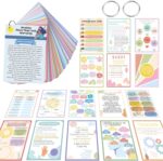 72 Pcs Anxiety Coping Skill Cards 5.9 x 4 Inches Social Anxiety Relief & Self Care Flashcard with Metal Binder Rings Coping Strategy Therapy Cards for Family University and Office