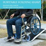 3FT Wheelchair Ramp, Non-Slip Portable Aluminum Ramp for Disabled Single-Fold 800lbs Weight Capacity for Steps Stairs and Thresholds - Image 7