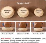 Seat Cushion, Tatami Floor Pillow Sitting Cushion, Round Sitting Padded Hand Woven Padded Knitted Straw Mat, Ottoman Footstool for Meditation, Zen, Yoga (19.69" Dia. x 6.70" H) - Image 2