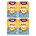 Yogi Tea Bedtime Tea - 16 Tea Bags per Pack (4 Packs) - Chamomile & Passionflower Herbal Tea Blend - Tea to Support a Good Night's Sleep - Includes Lavender, Licorice Root, Spearmint & Cardamom