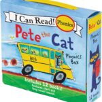 Pete the Cat 12-Book Phonics Fun!: A Box of 12 Mini-Books Featuring Short and Long Vowel Sounds (My First I Can Read)