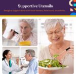 Special Supplies Adaptive Utensils (5-Piece Kitchen Set) Wide, Non-Weighted, Non-Slip Handles for Hand Tremors, Arthritis, Parkinson’s or Elderly Use - Stainless Steel (Black) - Image 5