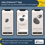 Jabra Enhance Plus Self-Fitting OTC Rechargeable Hearing Aids for Advanced Hearing Enhancement, Music and Calls – (Incompatible with Android) 4 Mics and Powerful Speakers, Made for iPhone – Gold Beige - Image 2
