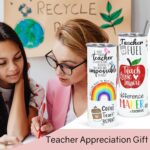 4 Pack Teacher Appreciation Gifts, Teacher Gifts from Student, Teacher Appreciation Week Gifts, 20 oz Skinny Teacher Tumbler for Teacher Week, Birthday, Back to School, Christmas - Image 5