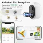 Bird Feeder with Camera, Upgraded 1.5L Smart Bird Feeder with AI Identify for 10000 Plus Bird Species, Auto Capture Bird & Real-time Notifications, Ideal Gift for Bird Lovers (Iron Roof) - Image 2