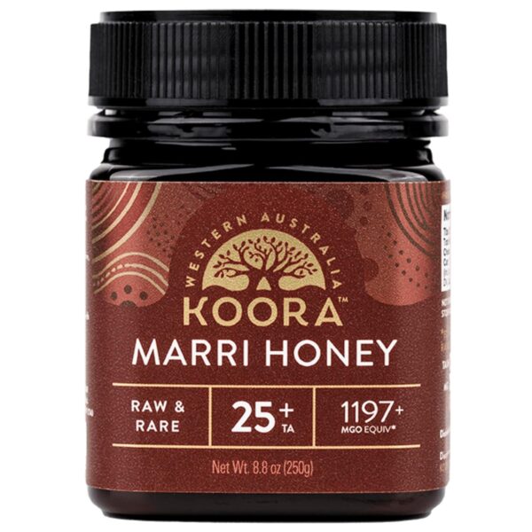 KOORA Marri Honey TA 25+ (MGO 1197+ Manuka Honey Rating Equivalent), Raw Medical Grade for Daily Health & Immune Support, from the Ancient Forests of Western Australia, 8.8 oz