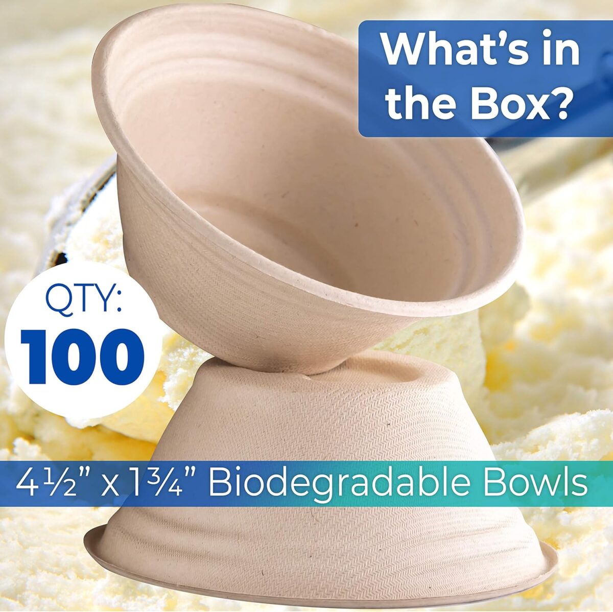 Vet-Grade Biodegradable Disposable Pet Bowls Bulk 100 Pk 8 Oz/1 Cup. Non-Toxic Food and Water Dishes for Puppies, Small Dogs or Cats. Sturdy and Leakproof for Healthy Pets! (tan Kraft) - Image 3
