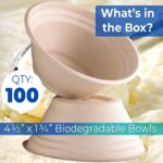 Vet-Grade Biodegradable Disposable Pet Bowls Bulk 100 Pk 8 Oz/1 Cup. Non-Toxic Food and Water Dishes for Puppies, Small Dogs or Cats. Sturdy and Leakproof for Healthy Pets! (tan Kraft) - Image 3