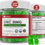 Zinc Gummies + Copper, Selenium, Vitamin C & D3, Fermented Zinc Supplements for Women and Men with Elderberry for Daily Immune Support, Powerful Antioxidant, High Absorption, Vegan, Sugar Free, 2 Pack