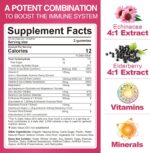 Immune Support Gummies with Echinacea, Sambucus Elderberry, Vitamin C + D3 + Zinc, Selenium, Magnesium, Daily Immunity Booster Multivitamin Gummies, for Boost Immunity, Power Antioxidant, Vegan 2 Pack - Image 2