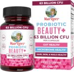 MaryRuth Organics Probiotic Beauty Capsules | Collagen Boost | 1 Month Supply | Vegan Collagen & Probiotic Capsules for Hair, Skin, and Nails | with Biotin for Adults | Non-GMO | 60 Count