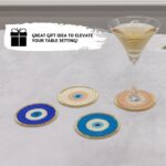Folkulture Beaded Coasters for Drinks| Set of 4 Round Decorative Bar Easter Coaster for Easters Party| Cute Boho Coaster' for Cocktail| Evil Eye Gifts for Women (4") - Image 4