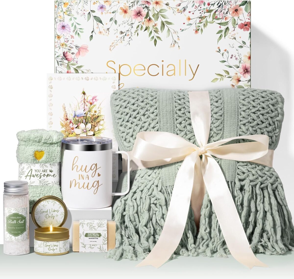 Self Care Gifts for Women Get Well Soon Gifts, Birthday Gifts for Women Care Package, Sympathy Gift Baskets Spa Gifts Thinking of You Inspirational Mothers Day Gifts for Mom Her Wife Friend Grandma - Image 1