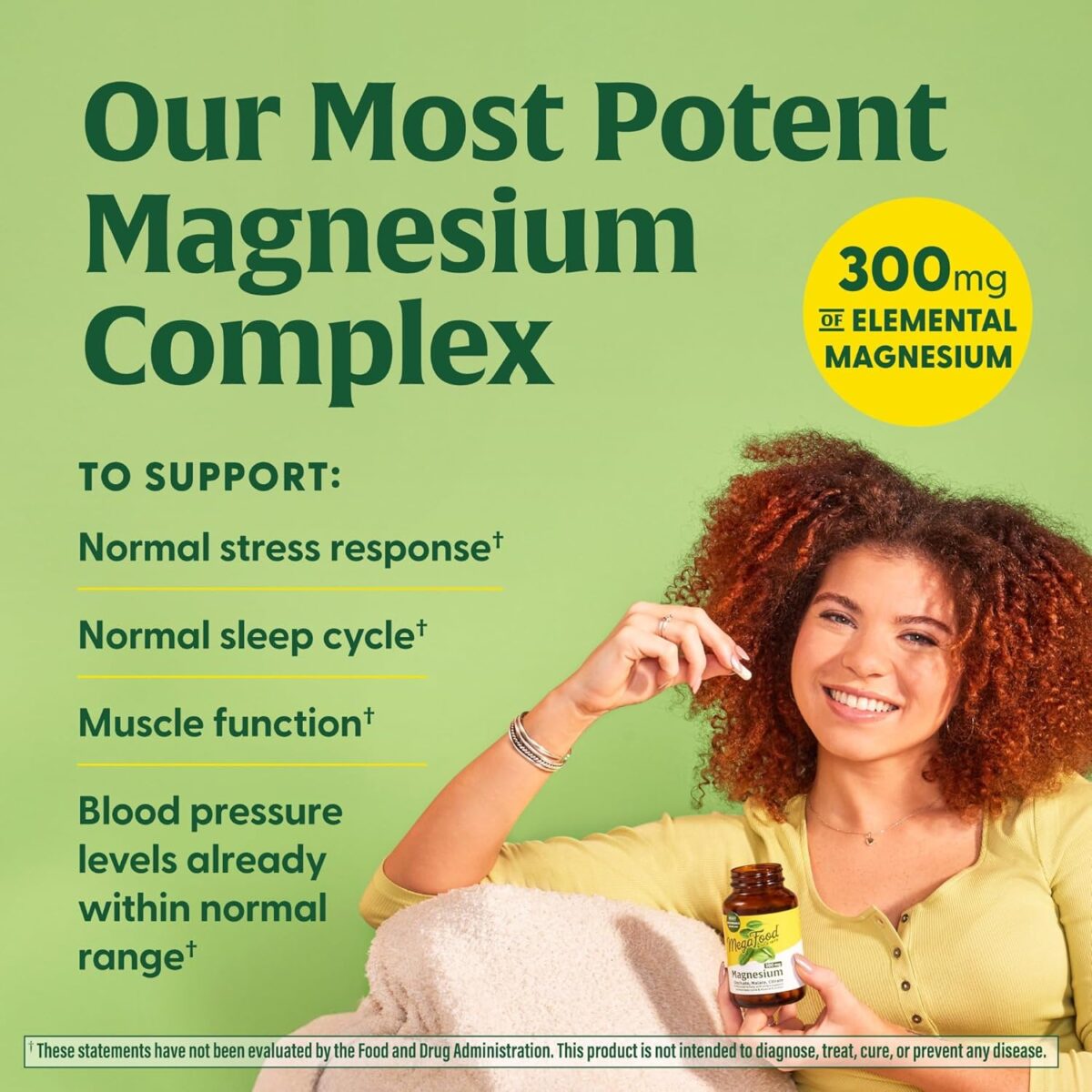 MegaFood Magnesium 300 mg - Highly absorbable Blend of Magnesium Glycinate, Citrate & Malate to Help Support Heart, Nerve Health and Relaxation - 60 Capsules (30 Servings) - Image 4