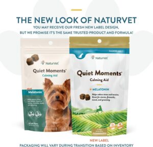NaturVet Quiet Moments Calming Aid Dog Supplement – Helps Promote Relaxation, Reduce Stress, Storm Anxiety, Motion Sickness for Dogs – Tasty Pet Soft Chews with Melatonin – 65 Ct. - Image 2