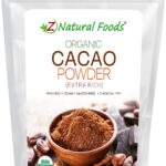 Z Natural Foods Organic Cacao Powder, Nutrition-Packed, Extra-Rich Dark Chocolate Flavor, Perfect for Chocolate Recipes, Shakes, or Smoothies, Non-GMO, Vegan, Gluten-Free, Kosher, 2 lbs