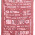 Get Well Blanket - Thoughtful Gifts for Cancer Patients - Chemo Comfort Items, Pink