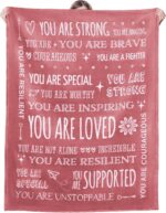 Get Well Blanket - Thoughtful Gifts for Cancer Patients - Chemo Comfort Items, Pink