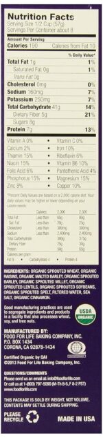 Food For Life Ezekiel 4:9 Organic Sprouted Grain Cereal, Cinnamon Raisin, 16 Ounce (Pack of 6) - Image 2