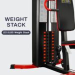 Fitvids Home Gym, Workout Equipment with Leg Press, Exercise Equipment for Home with Pulley System, Home Gym Equipment for Full Body Strength Training, Preacher Curl and Leg - Image 4