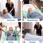 Improvia Positioning Bed Pad 34"x52" with 8 Reinforced Handles, Quick-Drying, Washable, Waterproof, Reusable, Mattress Protection, For Lifting, Turning, Transfering, Elderly and Incontinence patients. - Image 3