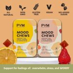 PYM Citrus Mood Chews Support for Stress, Worry & Overwhelm, 20 Count | 130mg GABA, 90mg L-Theanine | Vegan, Non-GMO, Gluten-Free, No Added Sugar | All-Natural Mood Balance Supplement Made in USA - Image 3