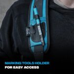 OX Tools Ultimate Nylon & Leather Tool Belt Suspenders with Kevlar Stitching - Water Resistant Adjustable Support with Memory Foam Pads - UV Resistant Support for Tool Rig and Tool Belts OX-U268901 - Image 6