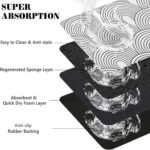 Dog Food Mats for Floors Absorbent, Pet Cat Food Mat - Quick Dry Dog Bowl Mats for Food and Water, Eco-Friendly Boho Pet Supplies - Image 5