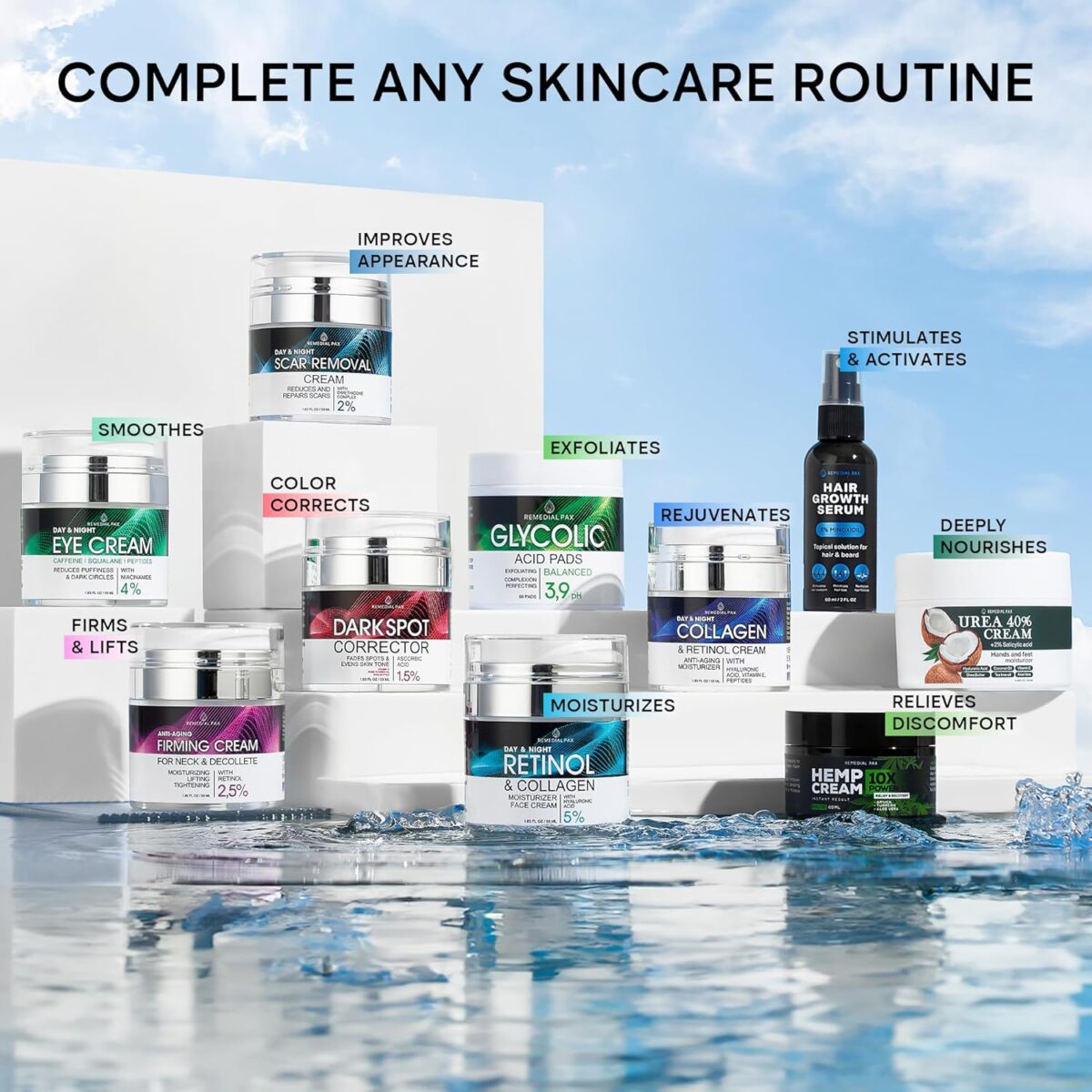 REMEDIAL PAX Face Moisturizer Retinol Cream, Anti Aging Neck Firming Cream, Collagen Day & Night Face Cream with Hyaluronic Acid for Women & Men, 1.85 Fl Oz - Image 8