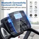 15% Auto Incline Treadmill with Bluetooth Speaker, 20" Wide 3.5HP Folding Electric Treadmill with LCD Display Easy Assembly Running Walking Exercise Machine for Home Use, 350 LBS Capacity - Image 4